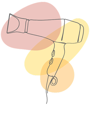 右側のドライヤーのイラスト